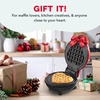 image:imageDash Mini Waffle Maker Mini Machine for Creative Homemade Treats  Nonstick Iron with Unique Print Design  Stylish Waffle Machine  Red HeartRed Heart