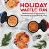 image:imageDash Mini Waffle Maker Mini Machine for Creative Homemade Treats  Nonstick Iron with Unique Print Design  Stylish Waffle Machine  Red HeartRed and Metallic Blue