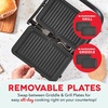 image:imageDash MultiMaker Flex Press Grill System Grill and Griddle  Nonstick Removable Plates  Indoor Countertop Electric Grill for Sandwiches Burgers and Breakfast  Forged IronForged Iron