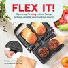 image:imageDash MultiMaker Flex Press Grill System Grill and Griddle  Nonstick Removable Plates  Indoor Countertop Electric Grill for Sandwiches Burgers and Breakfast  Forged IronGraphite