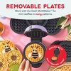 image:imageDash MultiMaker Mini System Removable Plate Set  Ceramic Nonstick Replacement Plates for FunShaped Waffle Breakfast  Waffle Maker Not Included  4Inch  TwoPack  PeanutsSunflower  Bee