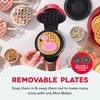 image:imageDash MultiMaker Mini System Removable Plate Set  Ceramic Nonstick Replacement Plates for FunShaped Waffle Breakfast  Waffle Maker Not Included  4Inch  TwoPack  PeanutsFlamingo  Sun