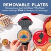image:imageDash MultiMaker Mini System Removable Plate Set  Ceramic Nonstick Replacement Plates for FunShaped Waffle Breakfast  Waffle Maker Not Included  4Inch  TwoPack  PeanutsStitch  Angel