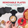 image:imageDash MultiMaker Mini System Removable Plate Set  Ceramic Nonstick Replacement Plates for FunShaped Waffle Breakfast  Waffle Maker Not Included  4Inch  TwoPack  PeanutsUnicorn  Dinosaur