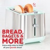 image:imageDash SmartStore 2Slice Toaster  FiveBrowning Levels ExtraWide Slots amp Compact Size  Included Storage Lid  1Touch Bagel amp 15Second Functions  AquaAqua