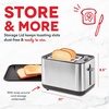 image:imageDash SmartStore 2Slice Toaster  FiveBrowning Levels ExtraWide Slots amp Compact Size  Included Storage Lid  1Touch Bagel amp 15Second Functions  AquaBlack