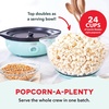 image:imageDash SmartStore Stirring Popcorn Maker  Electric Popcorn Machine with ButterMelting Tray amp Clear Serving Bowl  Features Stirring Bar  24 Cups WhiteAqua