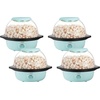 image:imageDash SmartStore Stirring Popcorn Maker  Electric Popcorn Machine with ButterMelting Tray amp Clear Serving Bowl  Features Stirring Bar  24 Cups WhiteAqua