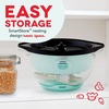 image:imageDash SmartStore Stirring Popcorn Maker  Electric Popcorn Machine with ButterMelting Tray amp Clear Serving Bowl  Features Stirring Bar  24 Cups WhiteAqua
