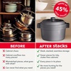 image:imageDash Stacks Stacking Cookware Set with Electric Burner  Features CleanCoating Ceramic Nonstick Coating  Versatile Nestable Pieces  Convenient Storage  Cream 8PieceForged Iron