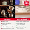 image:imageDash Stacks Stacking Cookware Set with Electric Burner  Features CleanCoating Ceramic Nonstick Coating  Versatile Nestable Pieces  Convenient Storage  Cream 8PieceCream