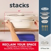 image:imageDash Stacks Stacking Cookware Set with Electric Burner  Features CleanCoating Ceramic Nonstick Coating  Versatile Nestable Pieces  Convenient Storage  Cream 8PieceCream