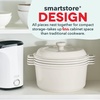 image:imageDash Stacks Stacking Cookware Set with Electric Burner  Features CleanCoating Ceramic Nonstick Coating  Versatile Nestable Pieces  Convenient Storage  Cream 8PieceCream