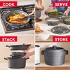 image:imageDash Stacks Stacking Cookware Set with Electric Burner  Features CleanCoating Ceramic Nonstick Coating  Versatile Nestable Pieces  Convenient Storage  Cream 8PieceForged Iron