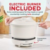 image:imageDash Stacks Stacking Cookware Set with Electric Burner  Features CleanCoating Ceramic Nonstick Coating  Versatile Nestable Pieces  Convenient Storage  Cream 8PieceCream