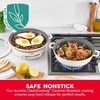 image:imageDash Stacks Stacking Cookware Set with Electric Burner  Features CleanCoating Ceramic Nonstick Coating  Versatile Nestable Pieces  Convenient Storage  Cream 8PieceCream