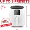 image:imageDash TastiCrisp Digital Air Fryer  26 Quart Small Compact Mini Air Fryer for French Fries Nuggets amp More 12 People Auto Shut Off Adjustable Temp Dishwasher Safe Parts  AquaWhite