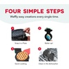 image:imagePeanuts x Dash MultiMaker Mini Maker System 4 Plates Wreath Snoopy House WoodstockAQUA 6 PLATES  STORAGE CASE
