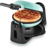 image:imageDash Flip Belgian Waffle Maker  nonstick surface  Rotating Belgian Waffle Maker with Quick HeatUp System for Easy Breakfasts  Supports MultiUse  AquaAqua