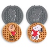 image:imageDash MultiMaker Mini System Removable Plate Set  Ceramic Nonstick Replacement Plates for FunShaped Waffle Breakfast  Waffle Maker Not Included  4Inch  TwoPack  PeanutsGrey