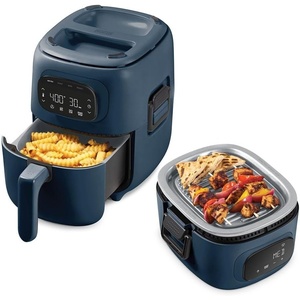 image:imageDASH Flip amp Fry 2in1 Grill  Air Fryer 3 QTNavy