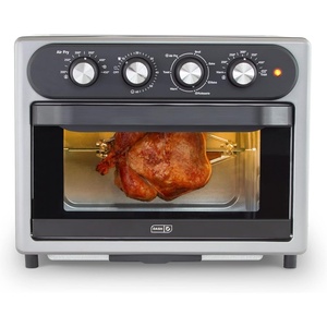 image:imageDash Chef Series 7 in 1 Convection Toaster Oven Cooker Rotisserie  Electric Air Fryer with Nonstick Fry Basket Baking Pan amp Rack Skewers Drip Tray amp Recipe Book 23L GraphiteGraphite