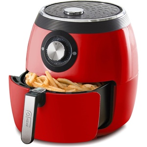 image:imageDash Deluxe Air Fryer  Adjustable Temperature Control amp Auto ShutOff Feature  AirCrisp Technology  Spacious Nonstick Basket  1700 Watt  6 Quarts  RedRed