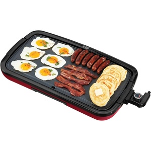 image:imageDash Deluxe Everyday Griddle  Electric Griddle with Removable Plate  Nonstick EasyClean Surface amp AntiSlip Base  Recipe Book Included  BlackRed