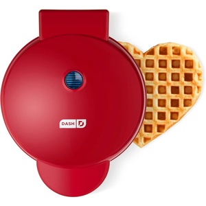 image:imageDash Express Waffle Maker Electric Waffle Maker for Creative Homemade Treats  Dual Nonstick Cooking Surfaces Easy Food Release amp Quick Cleanup  Compact SpaceSaving Design  8 Inches  BlackRed Heart