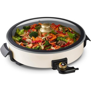 image:imageDash Family Size Skillet  Electric Skillet for MultiPurpose Cooking  Nonstick Cooking Surface  Tempered Glass Lid amp CoolTouch Handles  6Quart Capacity Makes 24 Cups  14 AquaCream