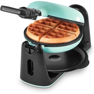 image:imageDash Flip Belgian Waffle Maker  nonstick surface  Rotating Belgian Waffle Maker with Quick HeatUp System for Easy Breakfasts  Supports MultiUse  AquaAqua