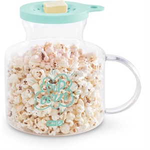 image:imageDash Microwave Popcorn Popper  Convenient Popcorn Maker with ButterMelting Silicone Lid  Easy to Use amp Quick Cleanup  Aqua