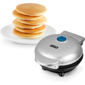 image:imageDash Mini Maker Griddle  Compact Griddle for Creative Homemade Treats  Nonstick Surface Quick HeatUp System amp SpaceSaving Design  AquaSilver