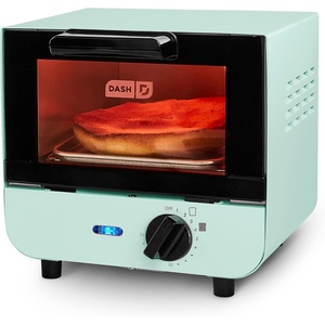 image:imageDash Mini Toaster Oven  Small Toaster Oven for Dorms Apartments amp Small Kitchens Adjustable Timer Dial with Auto Shutoff Removable Cooking Tray amp Crumb Catch AquaAqua