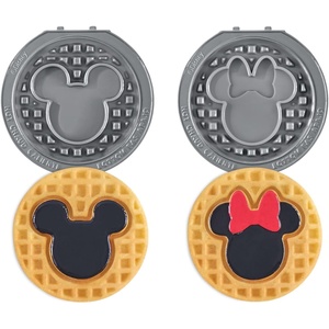 image:imageDash MultiMaker Mini System Removable Plate Set  Ceramic Nonstick Replacement Plates for FunShaped Waffle Breakfast  Waffle Maker Not Included  4Inch  TwoPack  PeanutsMickey and Minnie