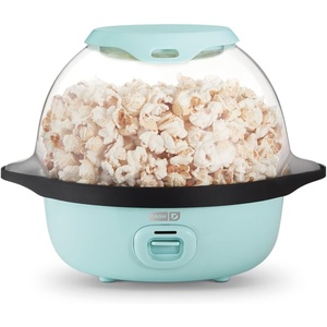 image:imageDash SmartStore Stirring Popcorn Maker  Electric Popcorn Machine with ButterMelting Tray amp Clear Serving Bowl  Features Stirring Bar  24 Cups WhiteAqua