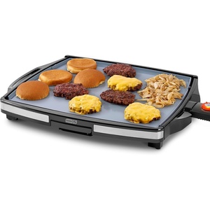 image:imageDash Smash XL Electric Griddle 15x19 Inch Indoor Flat Top Grill with Burger Press amp Melting Dome Ceramic Nonstick for Smash Burgers Pancakes amp Breakfast Quick Sear BlackXL GRIDDLE