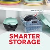 image:imageDASH MultiMaker Mini System Removable Plate Storage Case  Plate Organizer with Lid  Stackable Countertop or Cabinet Organizer Storage for Removable Plates  Aqua