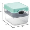 image:imageDASH MultiMaker Mini System Removable Plate Storage Case  Plate Organizer with Lid  Stackable Countertop or Cabinet Organizer Storage for Removable Plates  Aqua