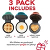 image:imageDash Mini Maker Set  Customized Treat Maker  Supports MultiFunction Cooking  Easy Cleanup and UserFriendly Design  White Aqua amp Red  Waffle Grill amp Griddle IronsCoralMintTeal 3 Pack