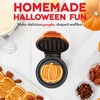 image:imageDash Mini Waffle Maker Electric Waffle Maker for Fun Breakfasts  Dual Nonstick Cooking Surface  Enjoy Fun FamilyFriendly Treats  Red Love HeartOrange Pumpkin 2 Pack