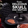 image:imageDash Mini Waffle Maker Electric Waffle Maker for Fun Breakfasts  Dual Nonstick Cooking Surface  Enjoy Fun FamilyFriendly Treats  Red Love HeartSKULL PRINT