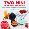 image:imageDash Mini Waffle Maker Waffle Maker for Breakfast amp Snacks  Compact amp EasytoClean  nonstick surfaces  Fun amp Portable Kitchen Essential  Black  2PackAQUA 2 Pack