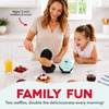 image:imageDash Mini Waffle Maker Waffle Maker for Breakfast amp Snacks  Compact amp EasytoClean  nonstick surfaces  Fun amp Portable Kitchen Essential  Black  2PackAQUA 2 Pack