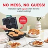 image:imageDash Multi Mini Waffle Maker Quad Waffle Maker for Family Breakfasts  Dual Nonstick Heating Plates amp EasyRelease Surface  Compact amp FastHeating  AquaAqua