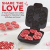 image:imageDash Multi Mini Waffle Maker Quad Waffle Maker for Family Breakfasts  Dual Nonstick Heating Plates amp EasyRelease Surface  Compact amp FastHeating  AquaRed hearts