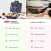 image:imageDash Multi Mini Waffle Maker Quad Waffle Maker for Family Breakfasts  Dual Nonstick Heating Plates amp EasyRelease Surface  Compact amp FastHeating  AquaAqua