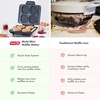 image:imageDash Multi Mini Waffle Maker Quad Waffle Maker for Family Breakfasts  Dual Nonstick Heating Plates amp EasyRelease Surface  Compact amp FastHeating  AquaGraphite