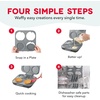 image:imageDash MultiMaker Family Mini Maker System  Dual Ceramic Nonstick Cooking Surfaces  BuiltIn Cord Wrap  Makes 4Inch Waffles  Aqua 8 PlatesAqua Maker  8 Plates