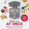 image:imageDash MultiMaker Family Mini Maker System  Dual Ceramic Nonstick Cooking Surfaces  BuiltIn Cord Wrap  Makes 4Inch Waffles  Aqua 8 PlatesAqua Maker  8 Plates
